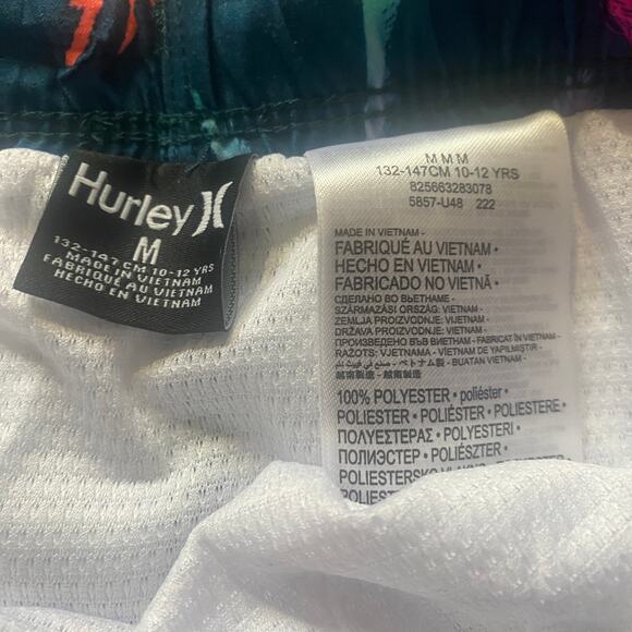 NWT Hurley Big Boys Woven Palm Print Swim Shorts Trunks (Sz. M) - Picture 4 of 6